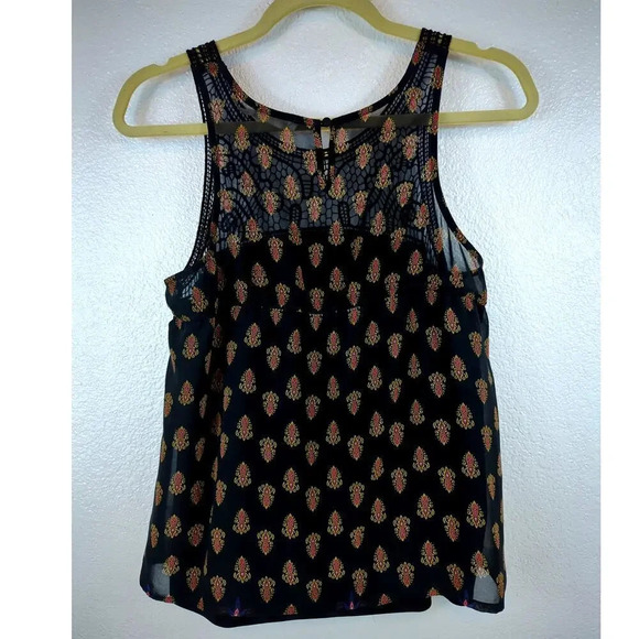 Blue Pepper Crochet/ Gauze Tank Black /Salmon Size Medium - Picture 4 of 11